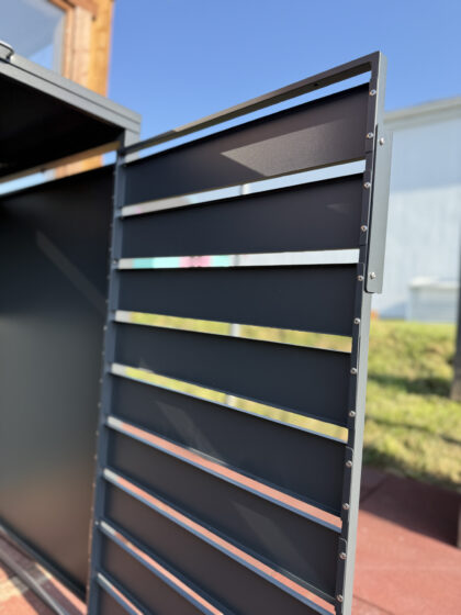 Metalinė triguba konteinerio stoginė - Image 10