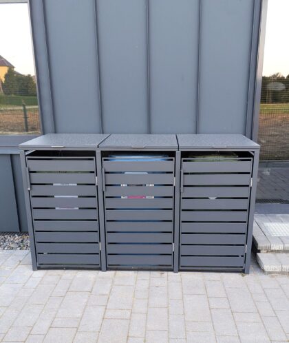 Metalinė triguba konteinerio stoginė - Image 6