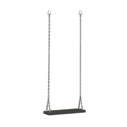 Guminės sūpynės su grandinėmis, juodos spalvos