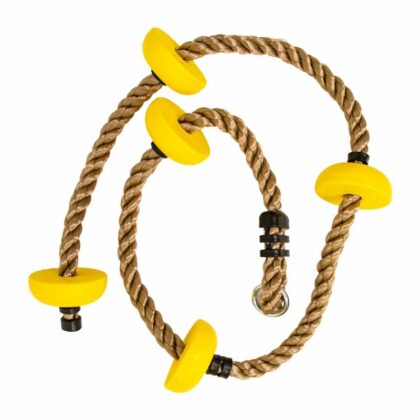 laipiojimo virvė su burbulais, geltona