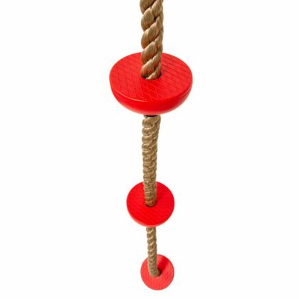 laipiojimo virvė su burbulais, raudona