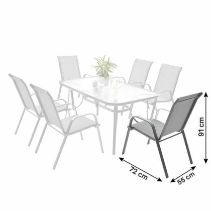 lauko baldų komplektas "brizas", pilkas