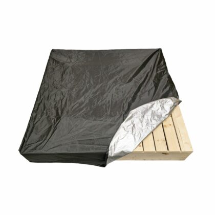 smėlio dėžės uždengimas, 120x120 cm, juodas