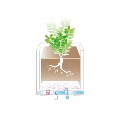 Vazonas “Kvarcas” su vandens rezervuaru ir ratukais, 99 cm - Image 10