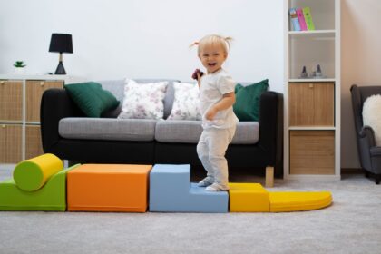 Minkštų kaladėlių komplektas “Sraigenė”, šviesiai spalvotas - Image 7