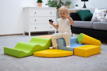 Minkštų kaladėlių komplektas “Sraigenė”, šviesiai spalvotas - Image 8