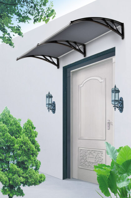 Durų stogelis HATIS, 120x210 cm, tamsintas pilkai - Image 2