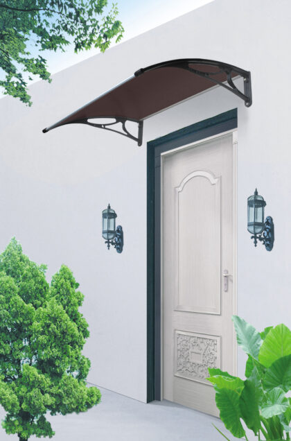 Durų stogelis 60x100 cm, tamsintas rudai - Image 2