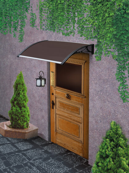 Durų stogelis 60x100 cm, tamsintas rudai - Image 5