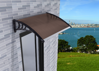 Durų stogelis HATIS, 100x100 cm, tamsintas rudai - Image 2