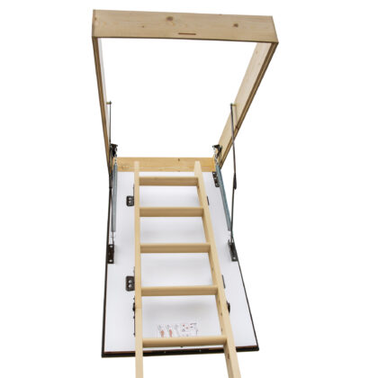 Mediniai palėpės laiptai „Greenline" 110 x 70 cm - Image 4