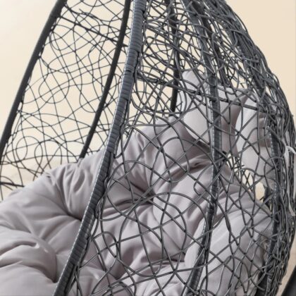 Dvivietis pakabinamas krėslas „Vestina”, pilkas - Image 5