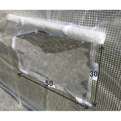 Šoninis šiltnamis, PE, 9 m2, 6x1.5 m, baltas - Image 11