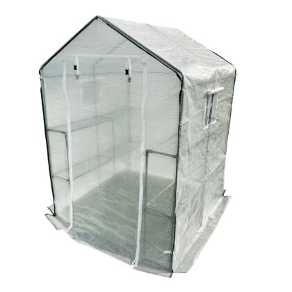 Šiltnamis su lentynomis, 140x140x200 cm, baltas - Image 6