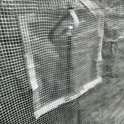 Šiltnamis su lentynomis, 140x140x200 cm, baltas - Image 7