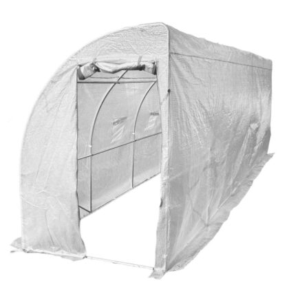 Šoninis šiltnamis, PE, 9 m2, 6x1.5 m, baltas - Image 7