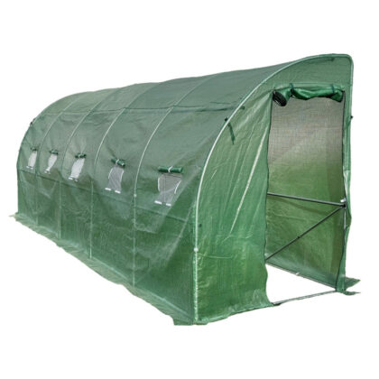 Šoninis šiltnamis, PE, 9 m2, 6x1.5 m, žalias - Image 14