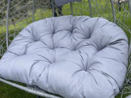 Dvivietis pakabinamas krėslas „Vestina”, pilkas - Image 8