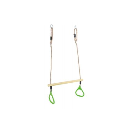 trapecija su plastikiniais žiedais, žalia