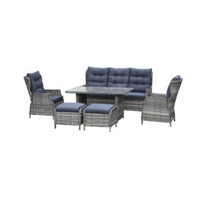 Lauko baldų komplektas „Erice”, pilkas