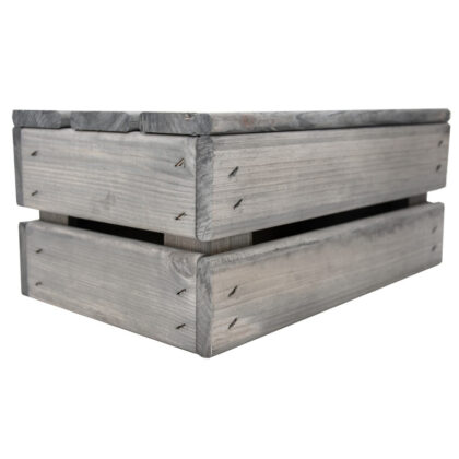 Medinė dėžė 32 x 20 x 14 cm, pilka - Image 6