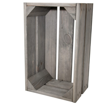 Medinė dėžė 32 x 20 x 14 cm, pilka - Image 3