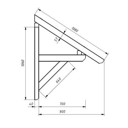 Medinis durų stogelis, 205 cm - Image 5