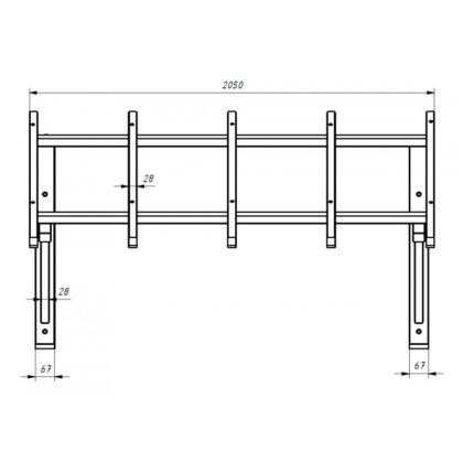 Medinis durų stogelis, 205 cm - Image 4