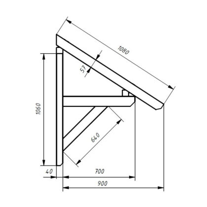 Medinis durų stogelis, 310 cm - Image 4