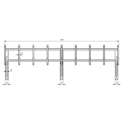 Medinis durų stogelis, 310 cm - Image 3
