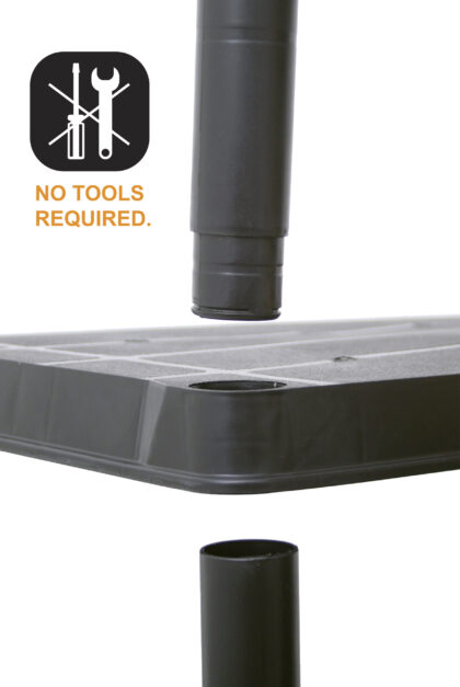 Sandėliavimo lentyna, 130 x 61 x 30.5 cm, 25 kg, juoda - Image 8