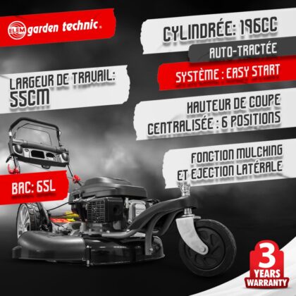 3 ratų vejapjovė 58Cm - 196Cc