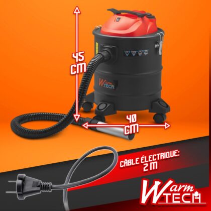 Pelenų konteineris 20L 1200W pūstuvas + Fonct. Valymas