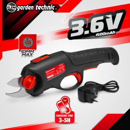 Akumuliatorinis sekatorius su baterija ir įkrovikliu ELEM GARDEN TECHNIC, CS3.6VLI - Image 2