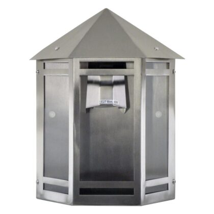 Pusė sieninio nerūdijančio plieno šviestuvo E27 60W