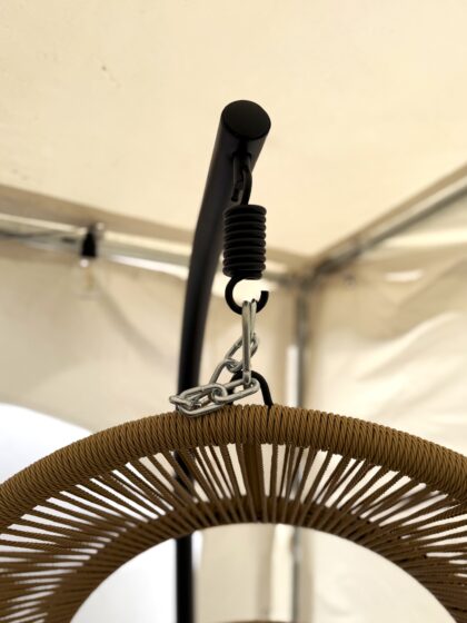 Pakabinamas supamasis krėslas „Heidė”, kreminis - Image 2