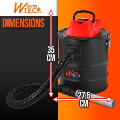 Pelenų siurblys 800W Warmtech, WTABID15L-800BF - Image 2