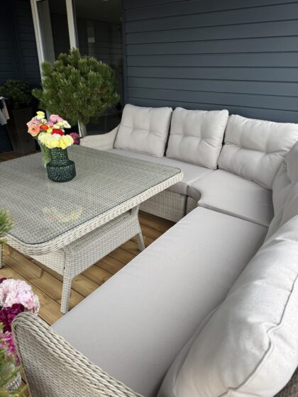 Lauko baldų komplektas HATIS „Matera”, smėlio spalvos - Image 3