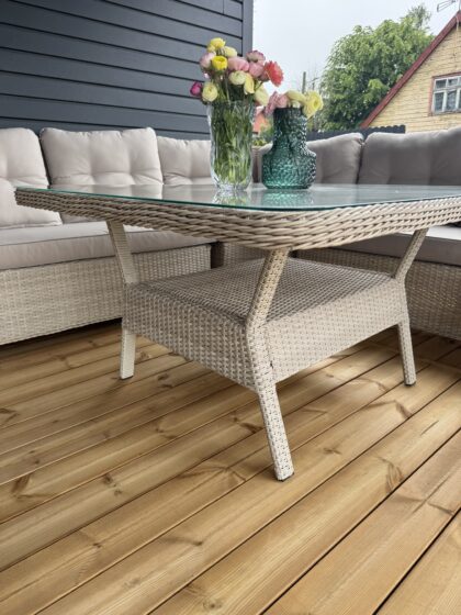 Lauko baldų komplektas HATIS „Matera”, smėlio spalvos - Image 6