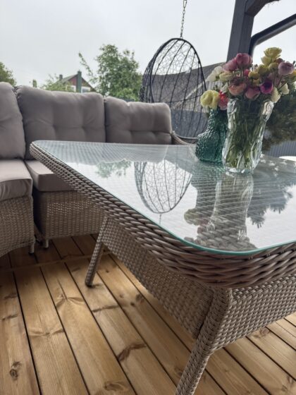 Lauko baldų komplektas HATIS „Matera”, smėlio spalvos - Image 8