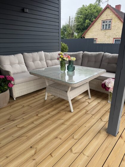 Lauko baldų komplektas HATIS „Matera”, smėlio spalvos - Image 2