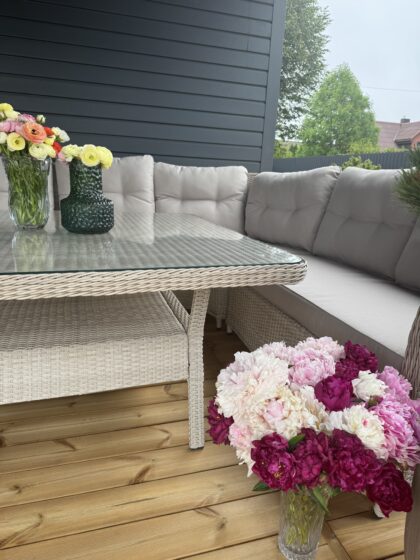 Lauko baldų komplektas HATIS „Matera”, smėlio spalvos - Image 11