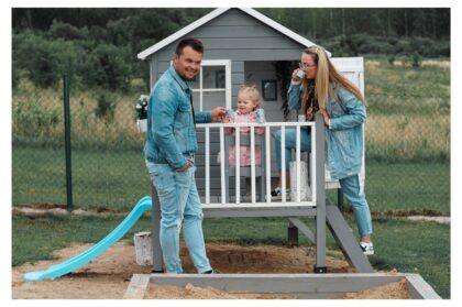 Medinis vaikų žaidimų namelis "Žiogelis" - Image 2