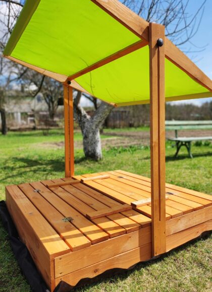 Impregnuotas smėliadėžės stogelis 120×120 cm, žalias - Image 5