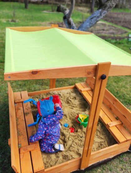 Impregnuotas smėliadėžės stogelis 140×140 cm, pilkas - Image 6