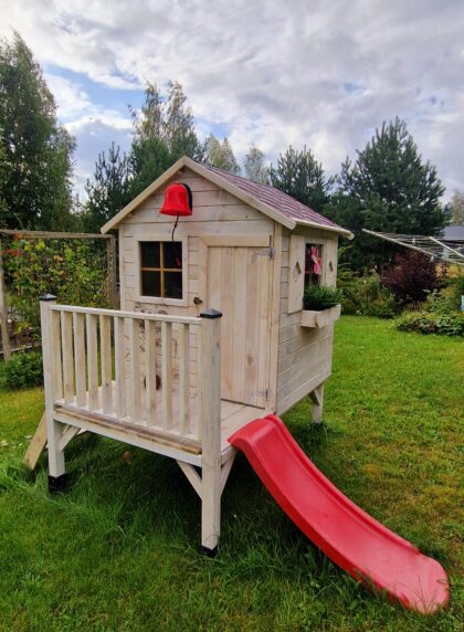 Medinis vaikų žaidimų namelis "Žiogelis" - Image 17