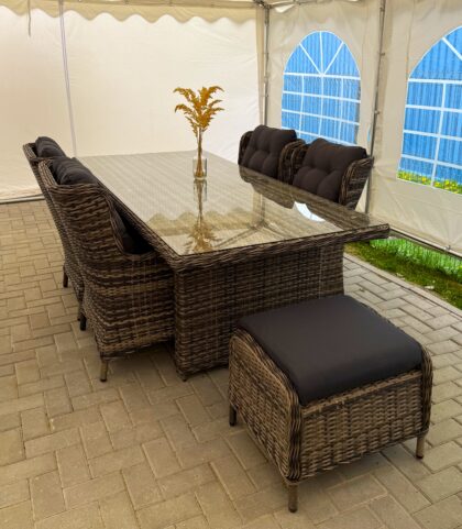 Lauko baldų komplektas „Bosa”, pilkas - Image 9