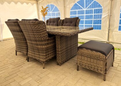 Lauko baldų komplektas „Bosa”, pilkas - Image 10