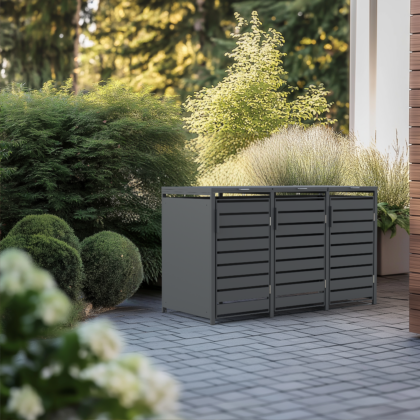 Metalinė triguba konteinerio stoginė - Image 11