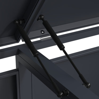 Metalinė triguba konteinerio stoginė - Image 21